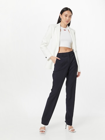 BOSS Regular Pleated Pants 'Tameah' in Blue