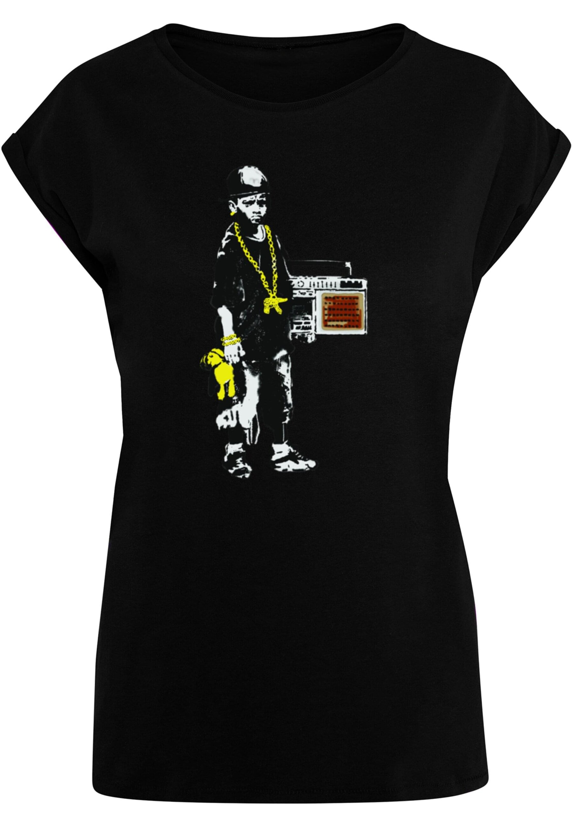 T-shirt 'Brandalised - Boy With Teddy' Merchcode en noir : devant