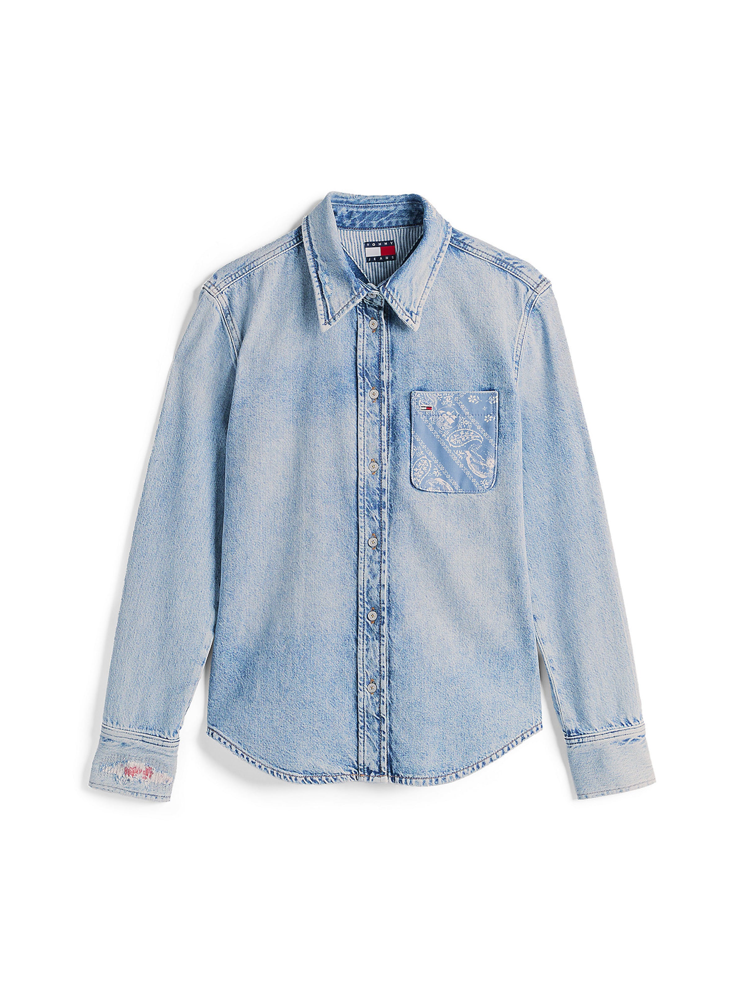 Tommy Jeans Bluse in Blau: Vorderseite