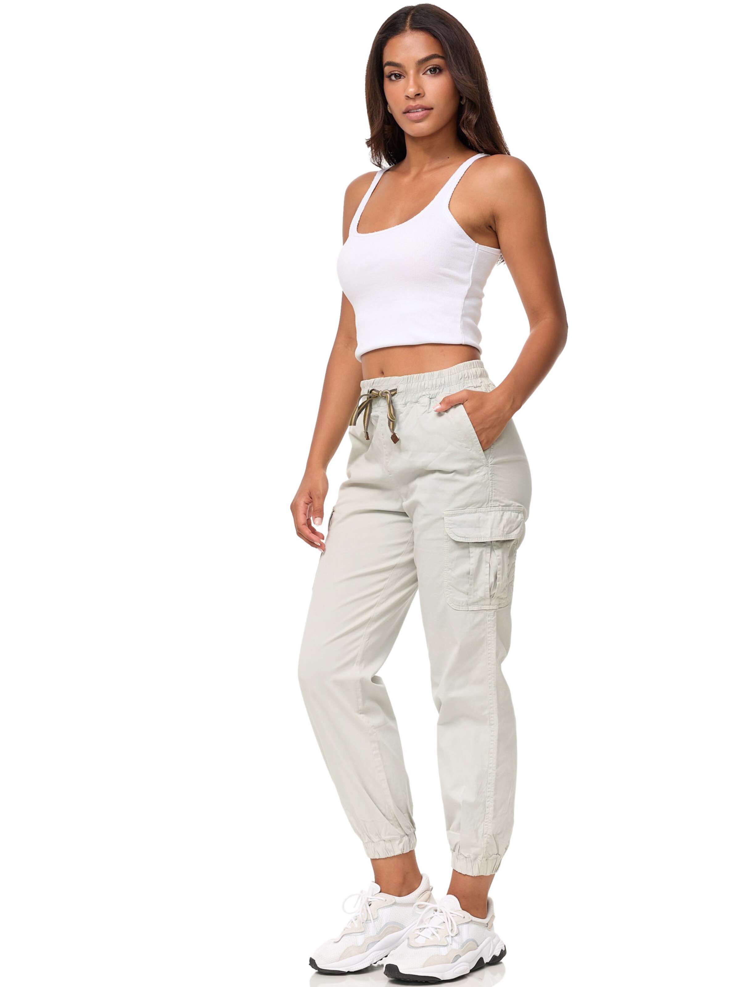 Tazzio Tapered Cargobroek 'F600' in Grijs