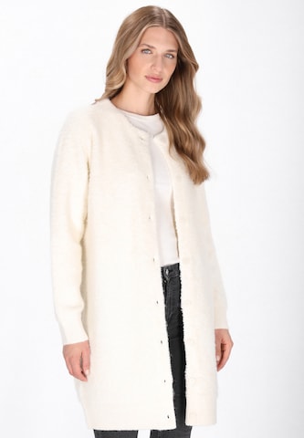 Cardigan DreiMaster Vintage en blanc : devant