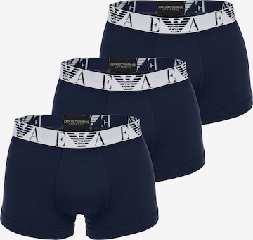 Boxeri de la Emporio Armani pe albastru: față