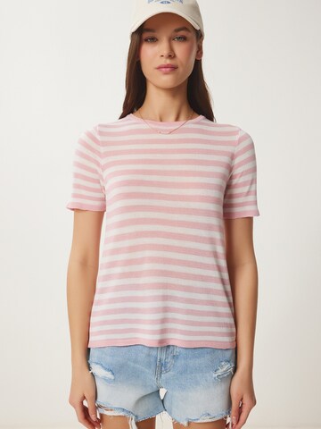 Happiness İstanbul Tričko - Ružová: predná strana