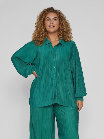 EVOKED Blouse in Groen: voorkant