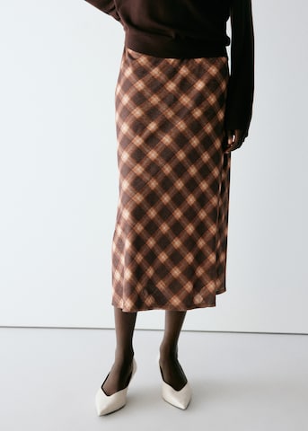 Gonna 'GARILA' di MANGO in marrone: frontale