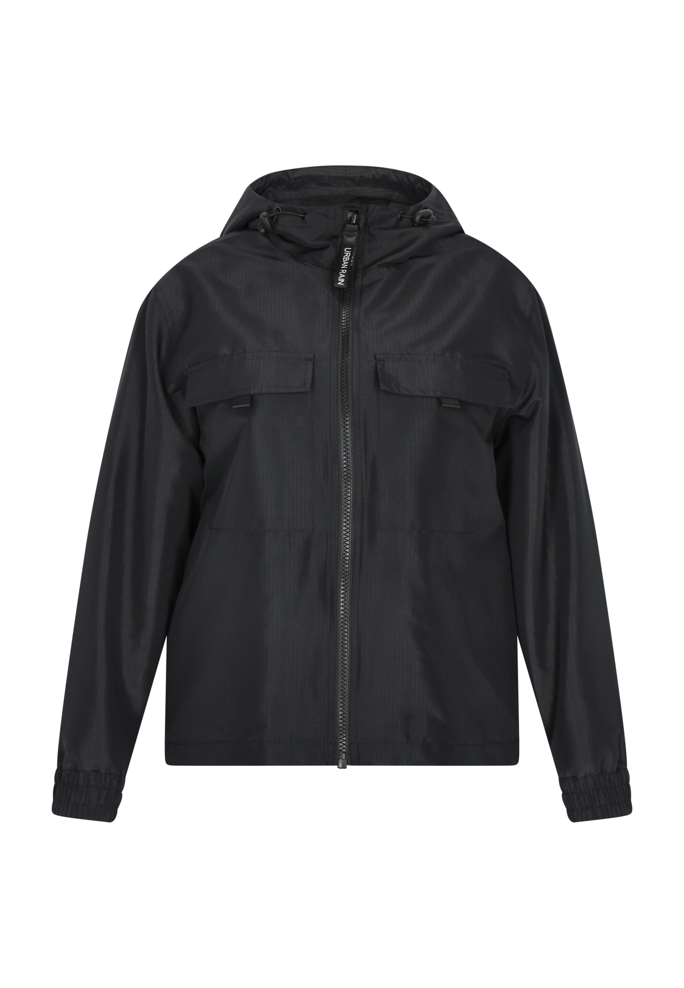 urban rain by Schmuddelwedda Between-season jacket in Black: front