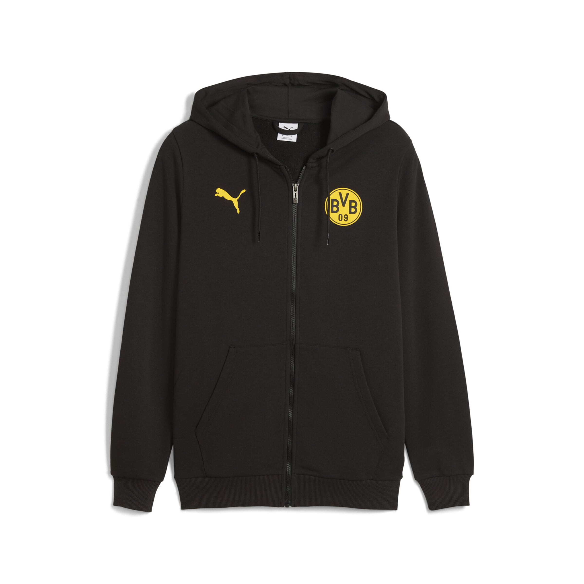 PUMA Sportsweatjacke in gelb / schwarz, Produktansicht