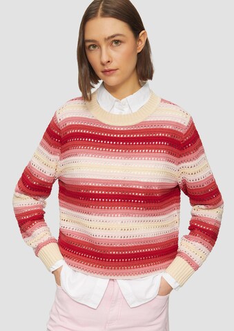 s.Oliver Pullover 'Ajour' in Orange: Vorderseite