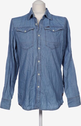 G-Star RAW Button Up Shirt in M in Blue: front