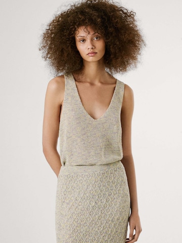Pepe Jeans Gebreide top 'Claire' in Wit: voorkant