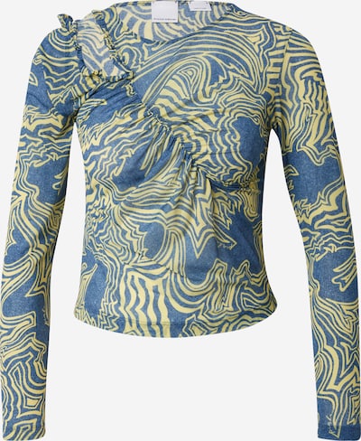 PINKO Shirt in de kleur Blauw denim / Limoen, Productweergave