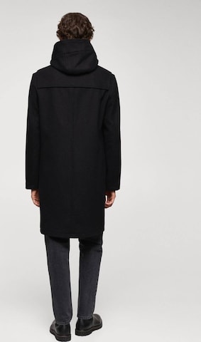 MANGO MAN Between-Seasons Coat 'Barres' in Black