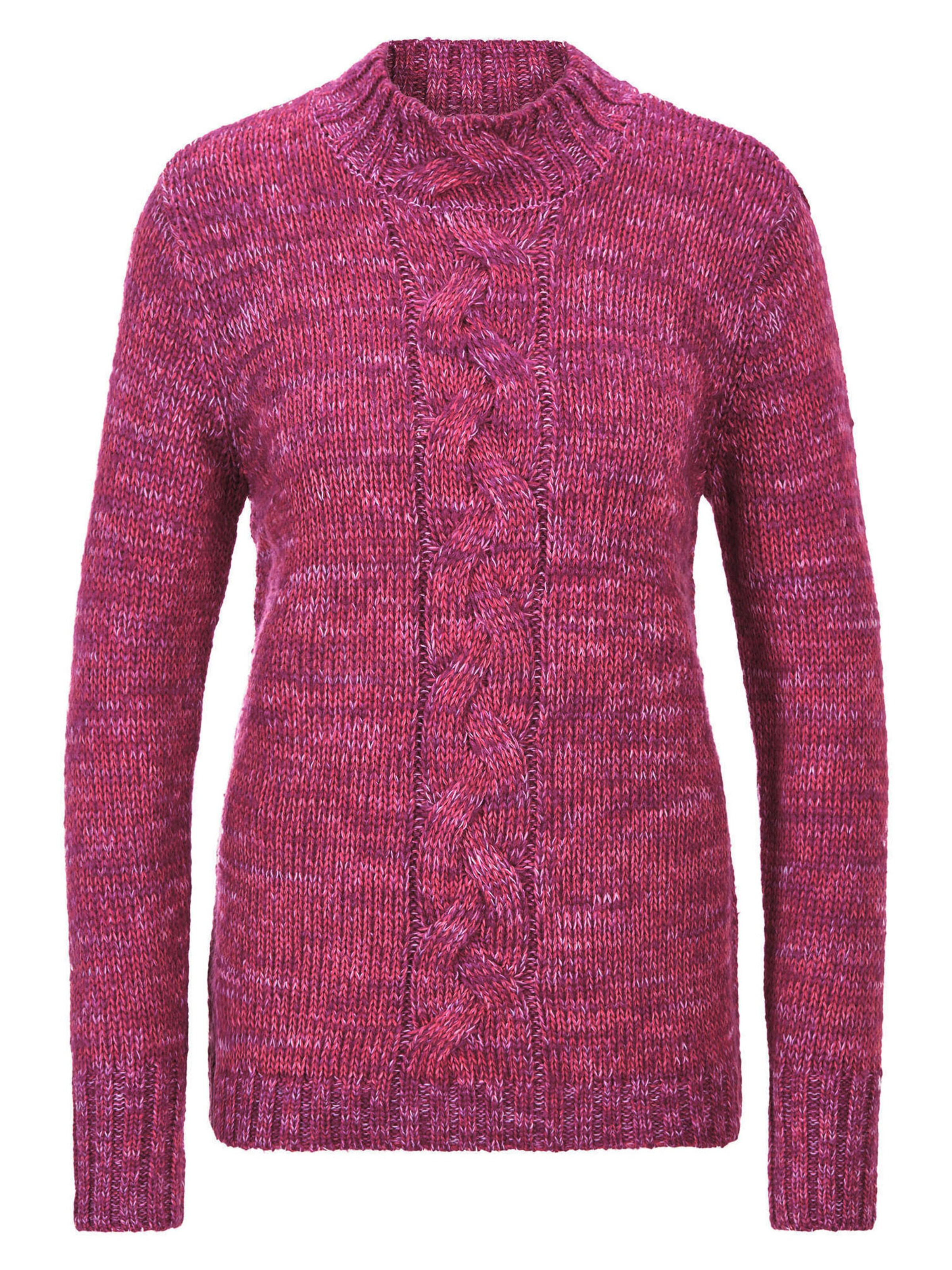 Goldner Pullover in Lila: Vorderseite