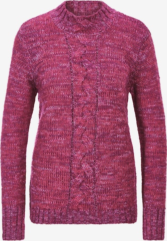 Goldner Pullover in Lila: Vorderseite