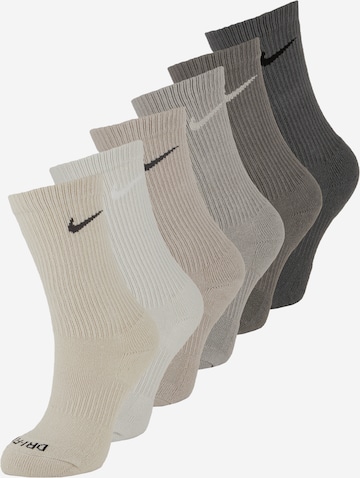 Chaussettes de sport NIKE en beige : devant