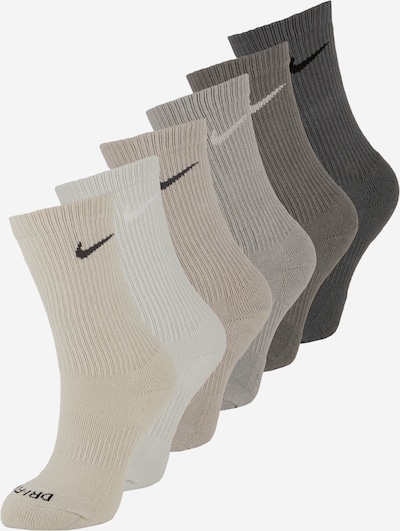 NIKE Sportske čarape u bež / boja blata / svijetlosiva / tamo siva, Pregled proizvoda