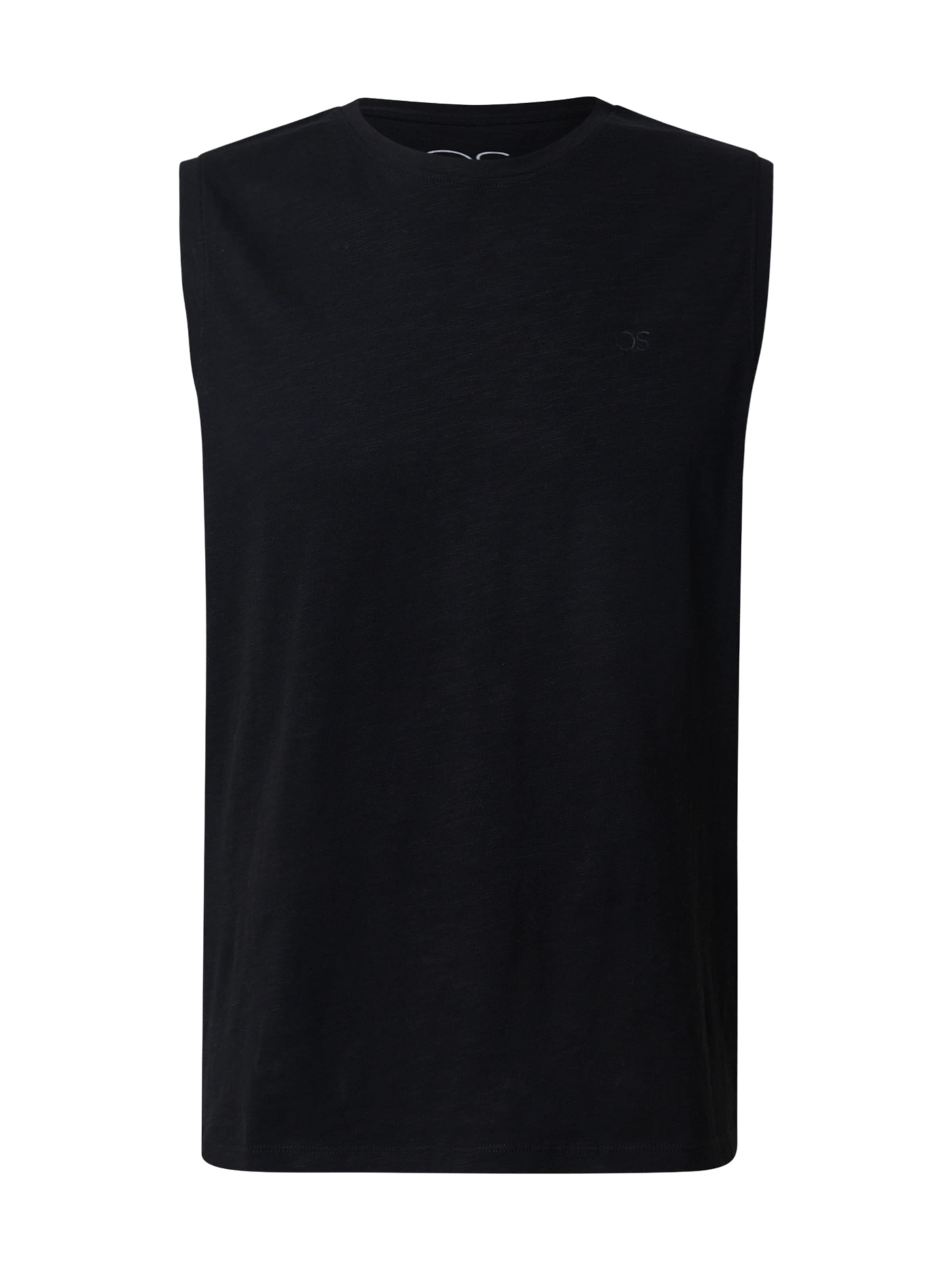 T-Shirt QS en noir : devant