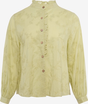 Usha - Blusa em verde: frente