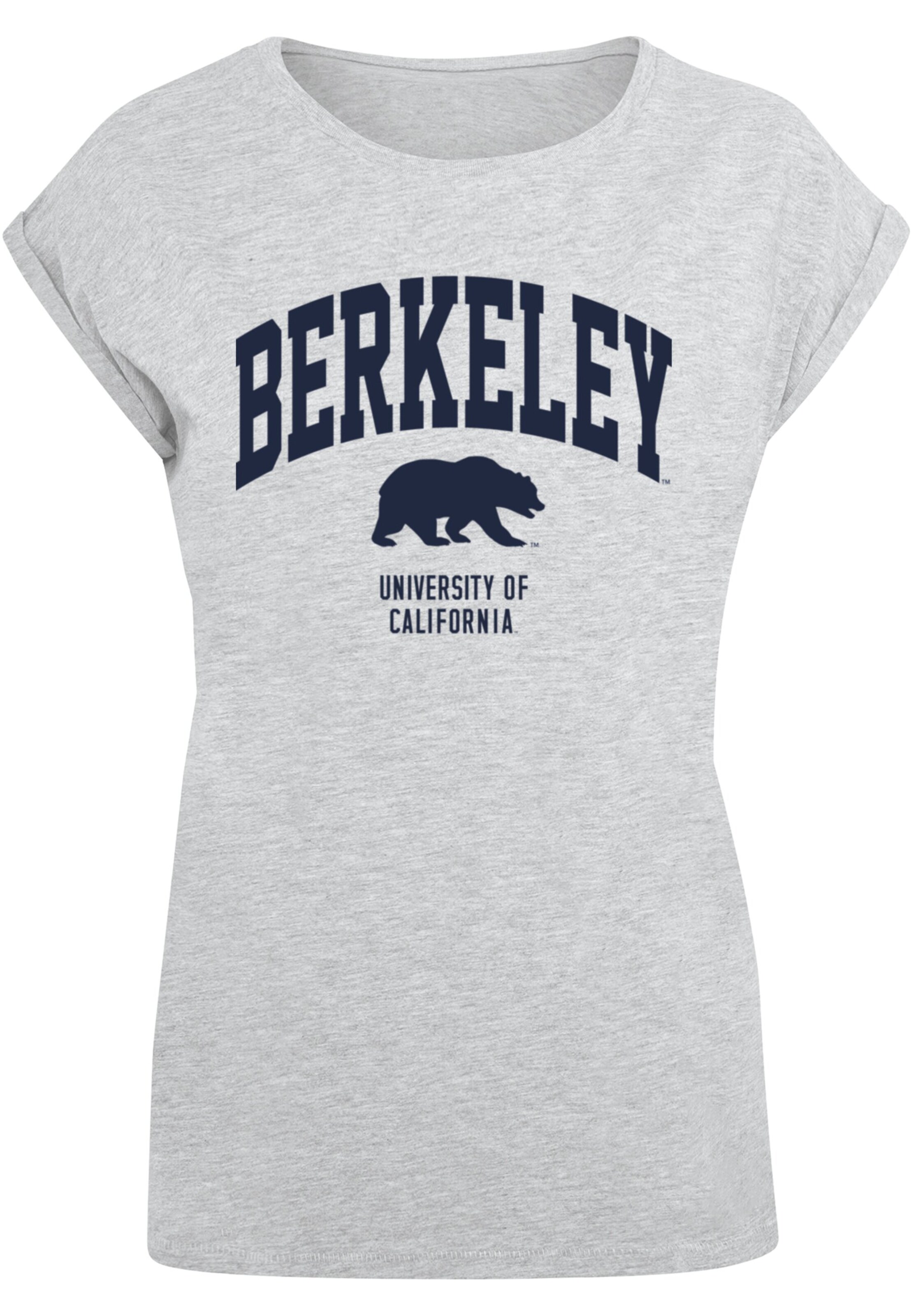 Merchcode Shirt 'Berkeley University - Bear' in Grijs: voorkant