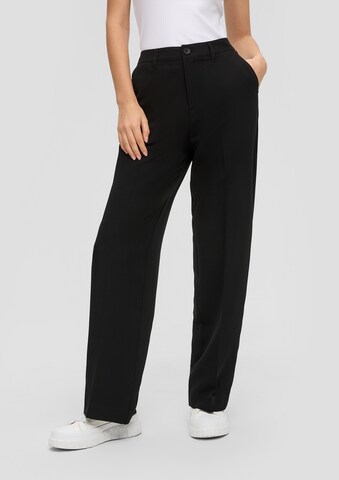 QS Loose fit Pants in Black: front
