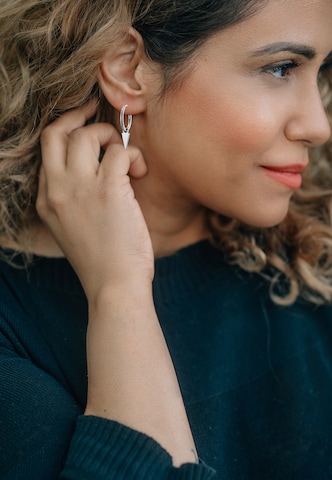 Boucles d'oreilles Heideman en argent : devant