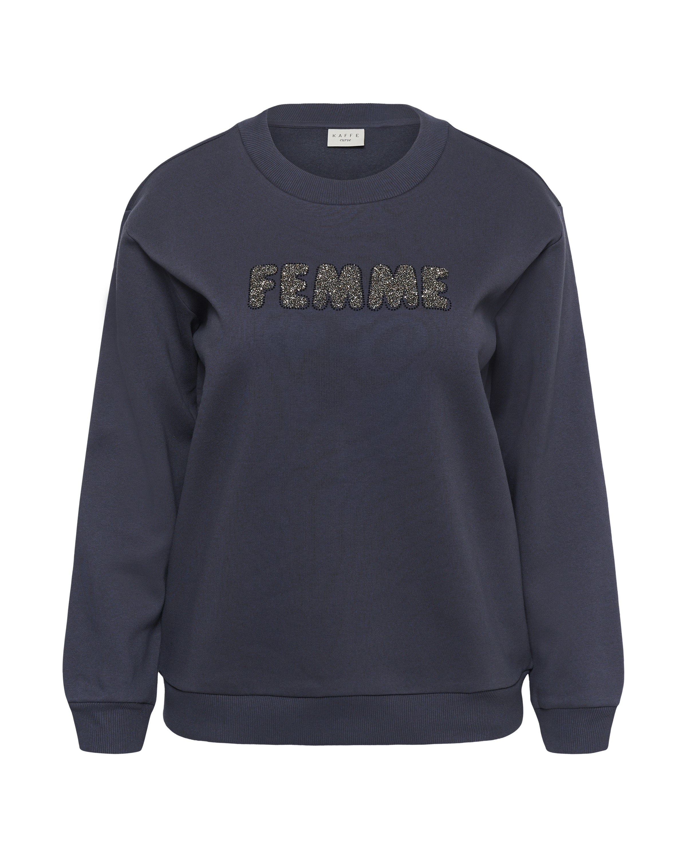 KAFFE CURVE Sweatshirt 'Malina' in Grijs: voorkant