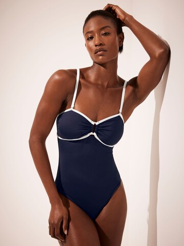 Mint Velvet - Bandeau Fato de banho em azul: frente