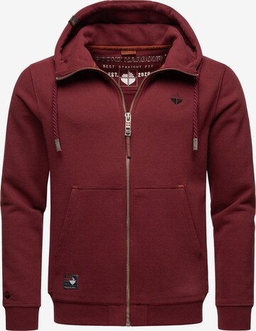 STONE HARBOUR Zip-Up Hoodie 'Jacobi' in Red: front