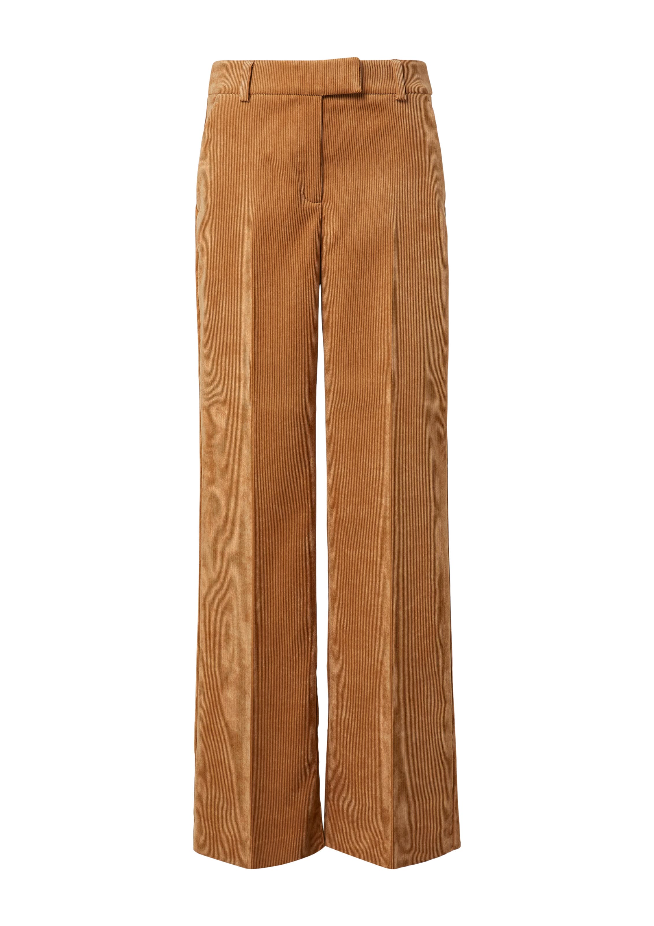 Wide Leg Pantalon à plis COMMA en marron : devant