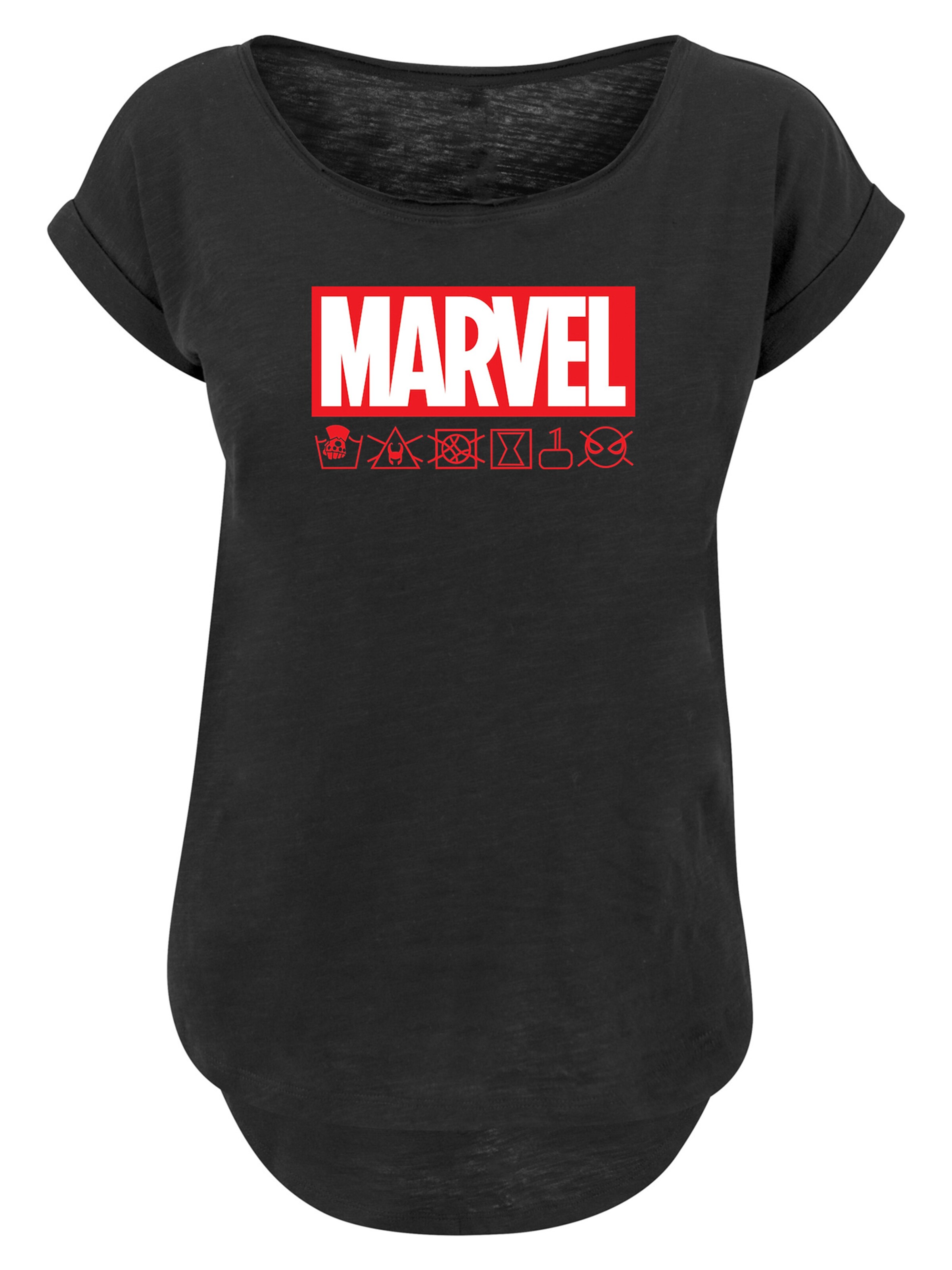 T-shirt 'Marvel' F4NT4STIC en noir : devant