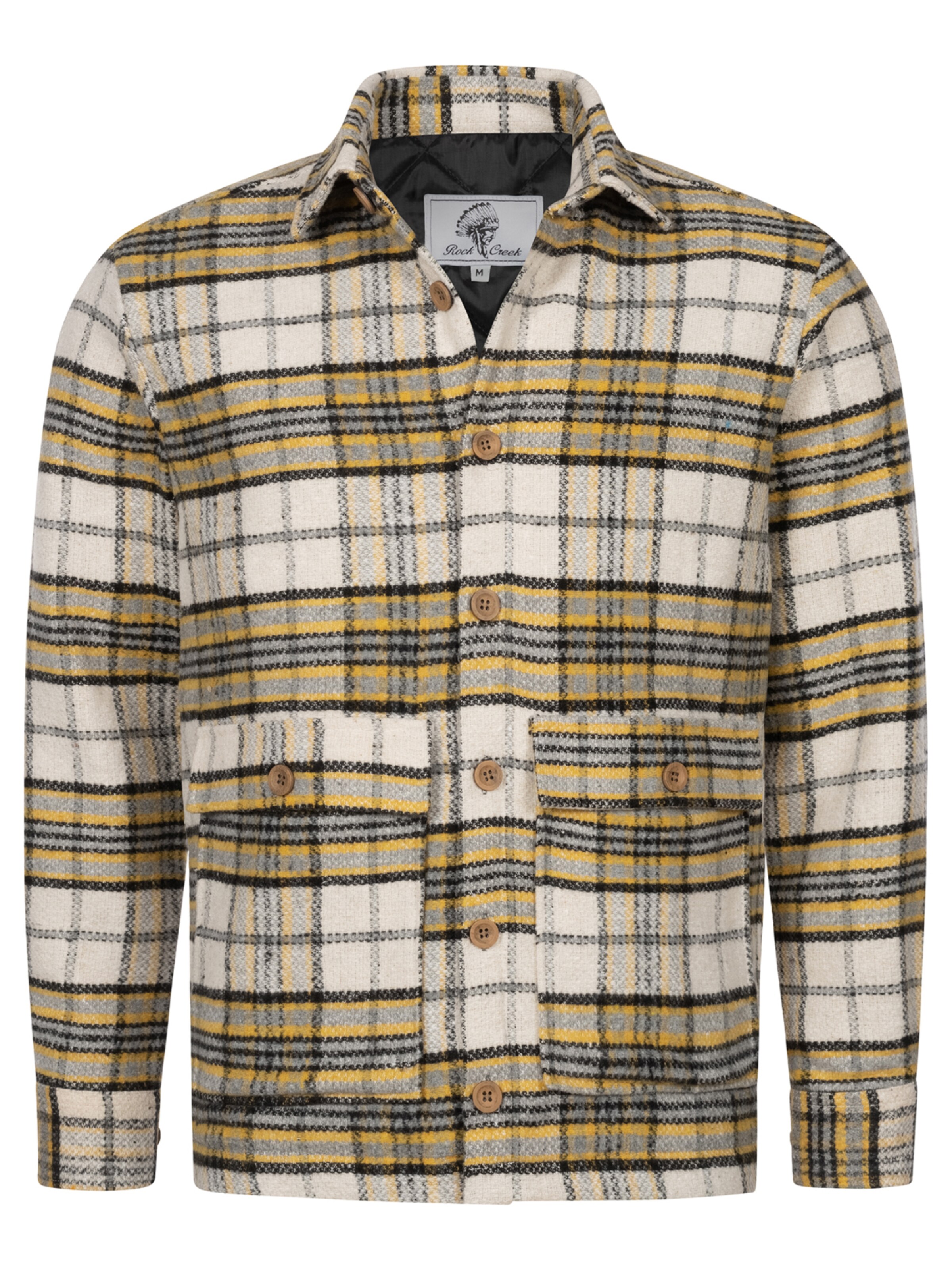 Rock Creek Button Up Shirt in Yellow: front