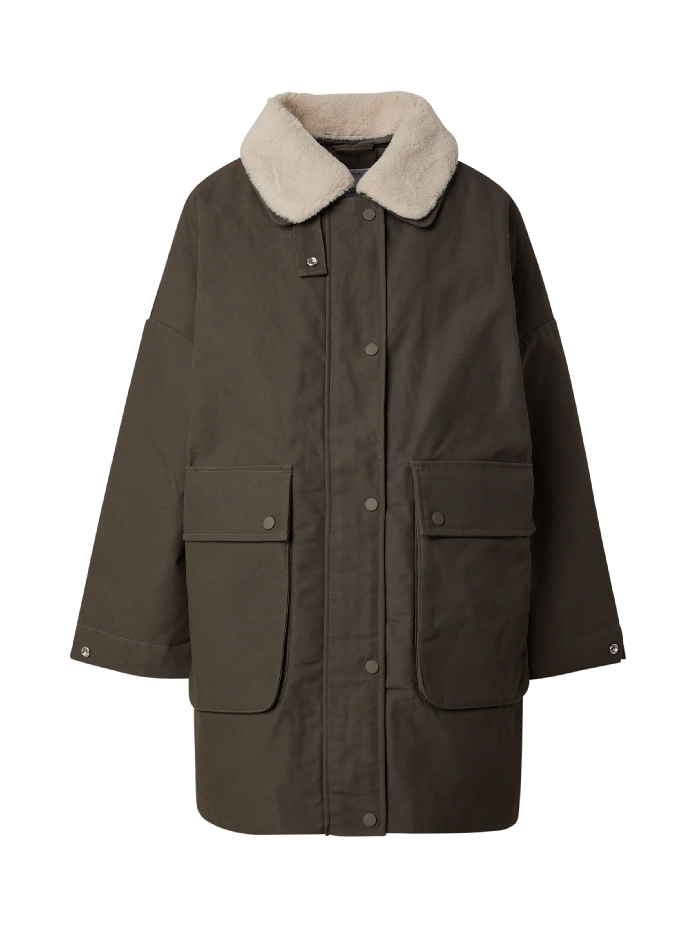 Embassy of Bricks and Logs Χειμερινό παλτό 'Maine' σε πράσινο: μπροστά