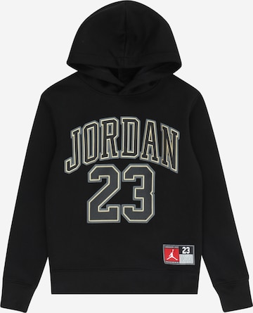 Bluză de molton de la Jordan pe negru: față