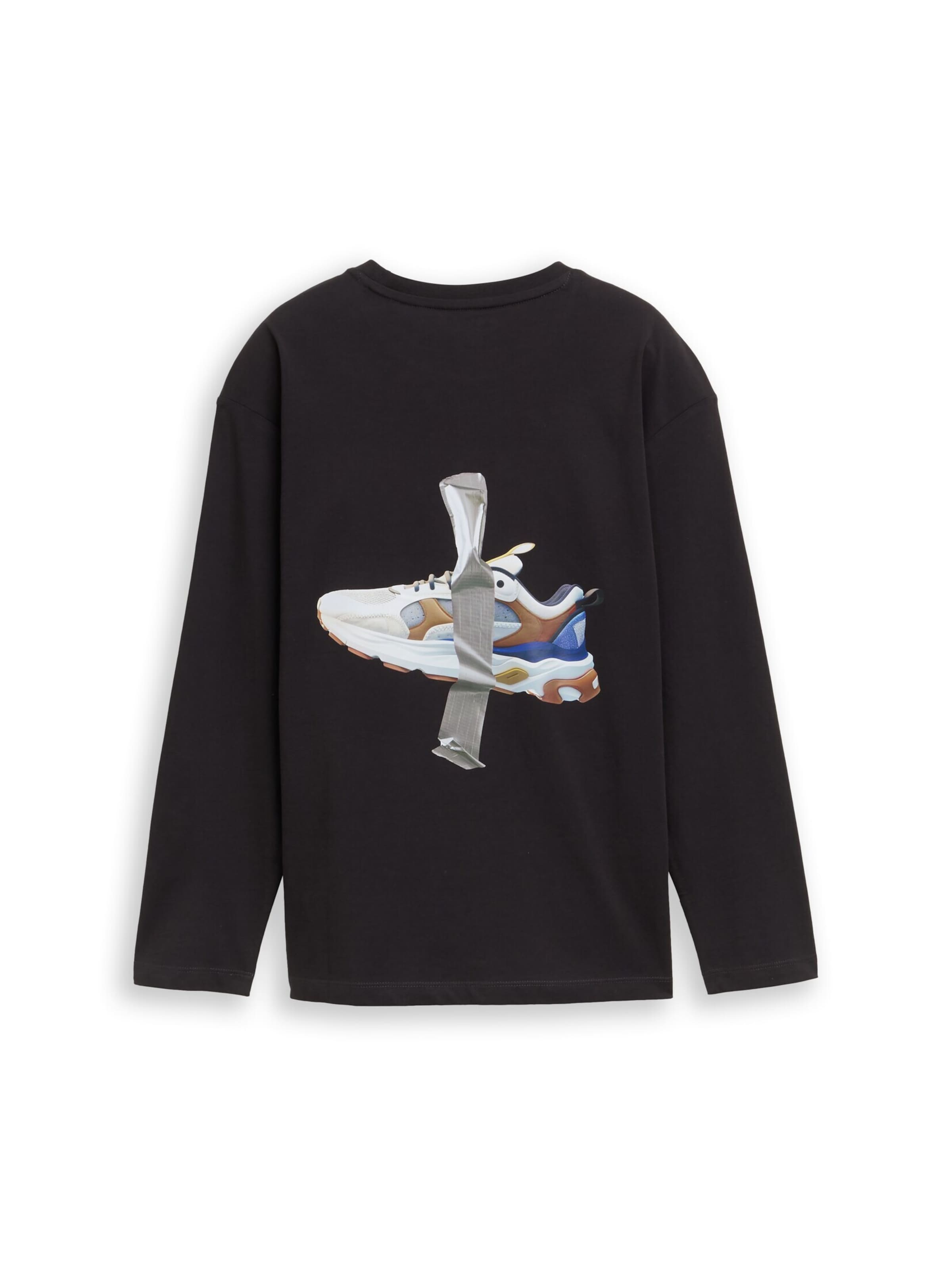 TOM TAILOR Shirt in Black: front