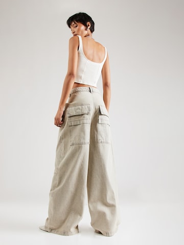 TOPSHOP Wide Leg Jeans 'Marble' i grå