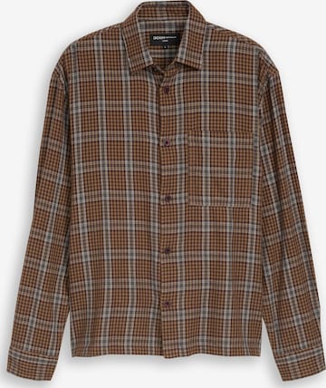 TOM TAILOR DENIM - Regular Fit Camisa em castanho: frente