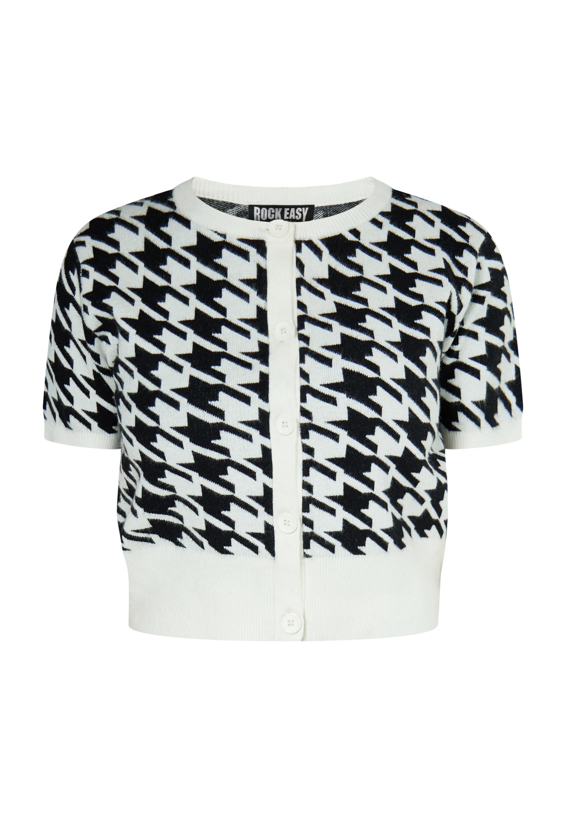 Cardigan ROCKEASY en blanc : devant