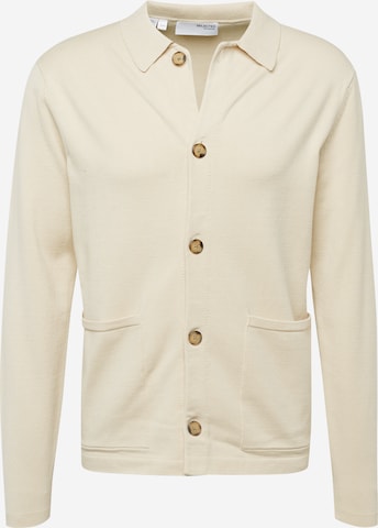 SELECTED HOMME Strickjacke 'TELLER' in Beige: predná strana