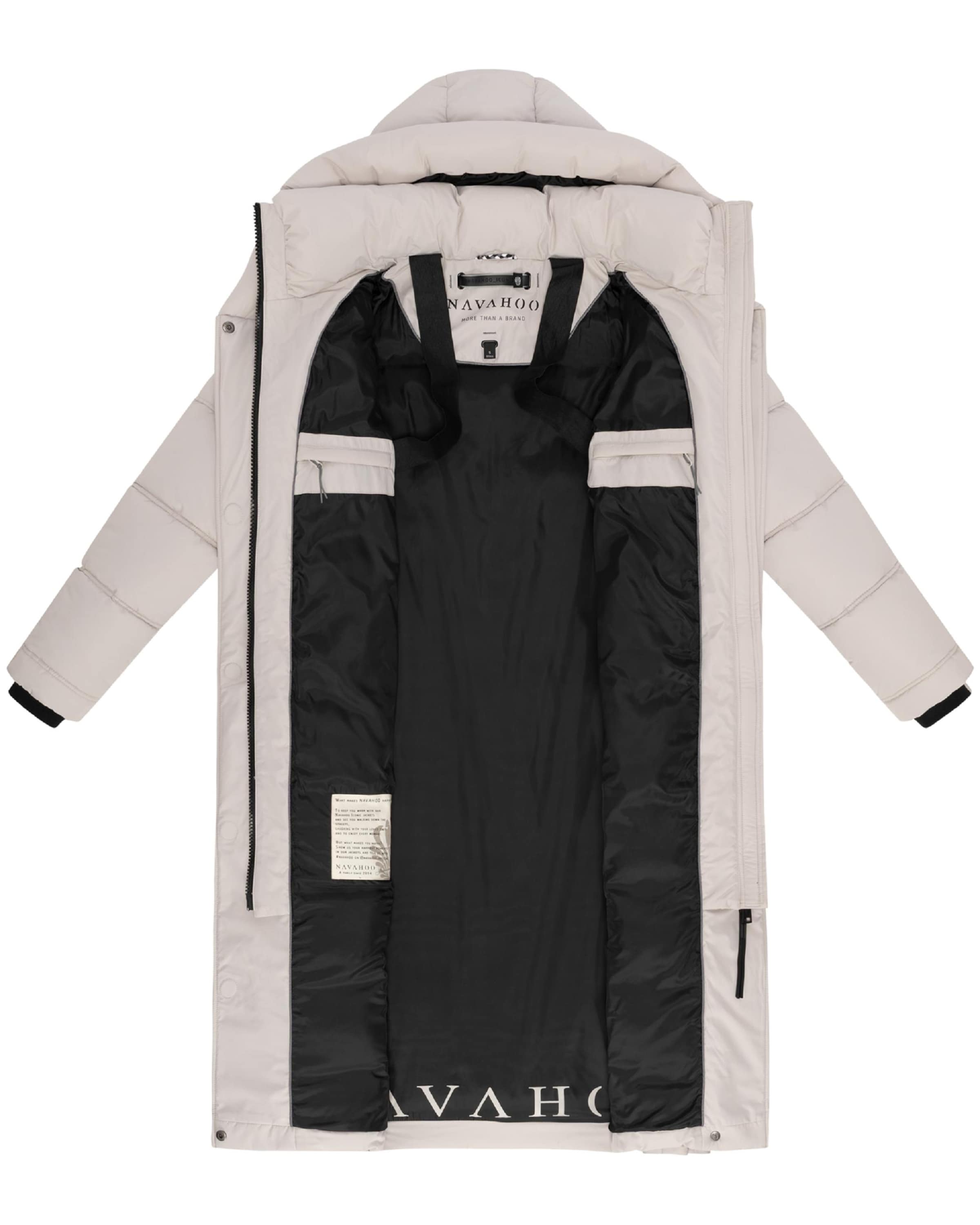 NAVAHOO Winter coat 'Engelsfeder XIV' in Beige