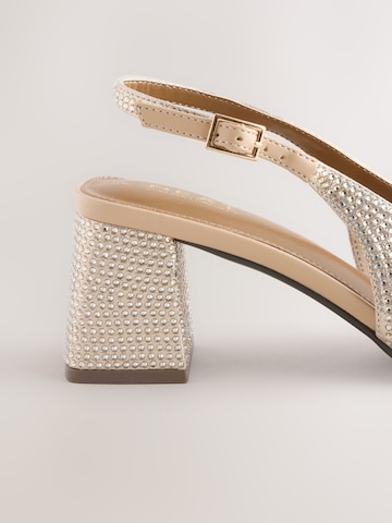 Next - Zapatos destalonado en oro