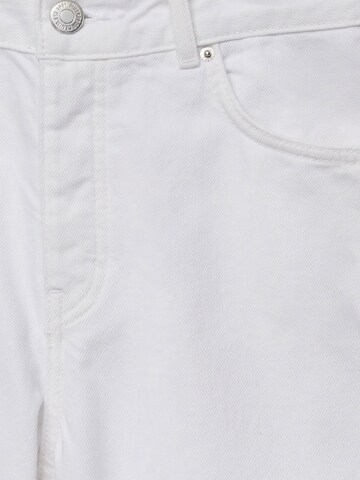 Pull&Bear Široke hlačnice Kavbojke | bela barva