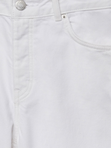 Pull&Bear Zvonové kalhoty Džíny – bílá