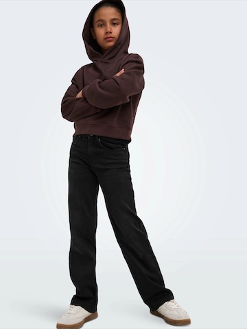 ONLY GIRLS Wide leg Jeans 'KOGJUICY-WAUW' i svart