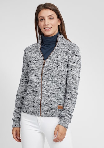 Oxmo Knit Cardigan in Blue: front