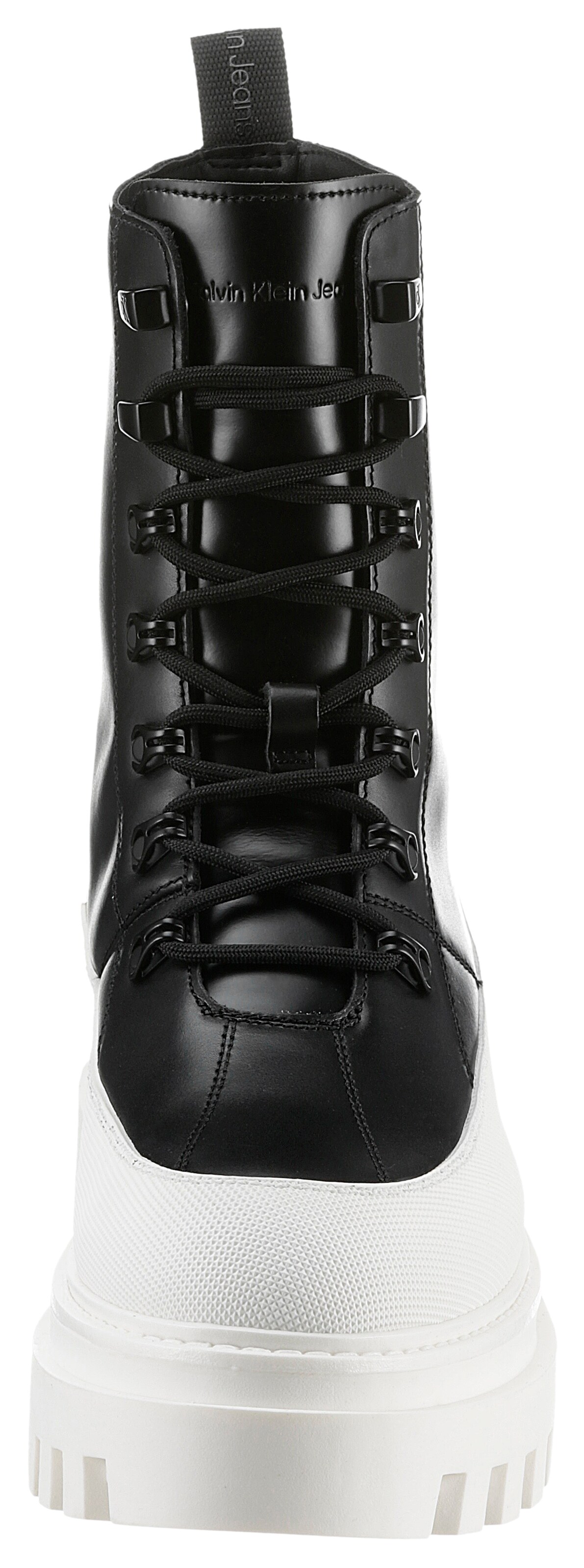 Calvin Klein Lace-Up Ankle Boots in Black