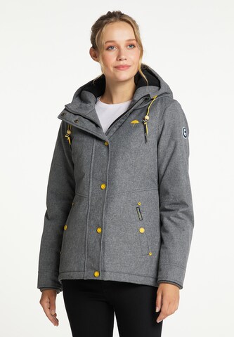 Schmuddelwedda Winter Jacket in Grey: front