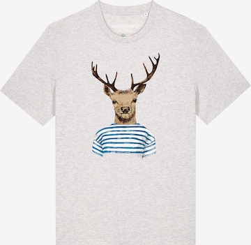 Watapparel Shirt 'Hirsch' in Grau: Vorderseite