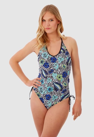 BECO the world of aquasports Triangle Swimsuit in Blue: front