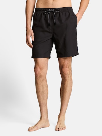 TOM TAILOR Board Shorts in Black: front