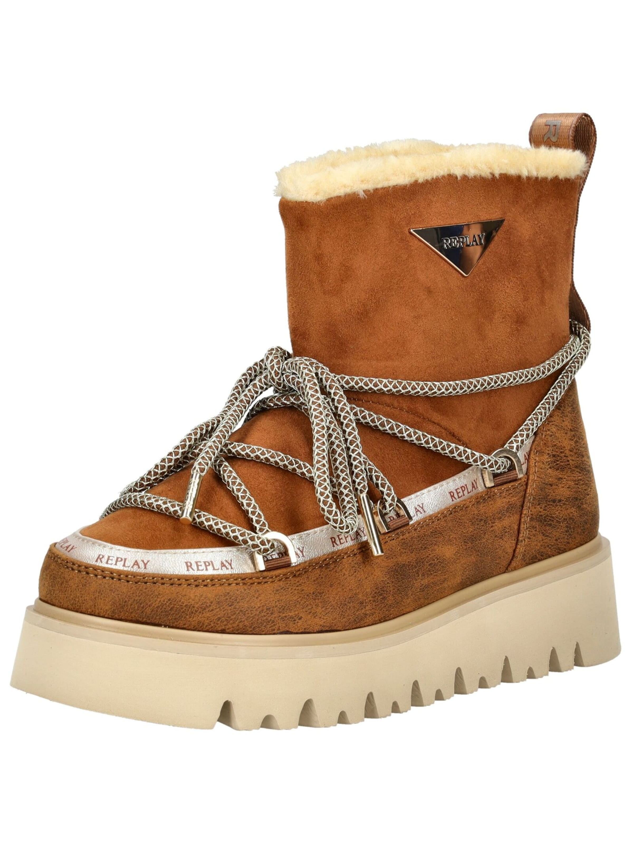 REPLAY Veterlaarsjes in Bruin: voorkant